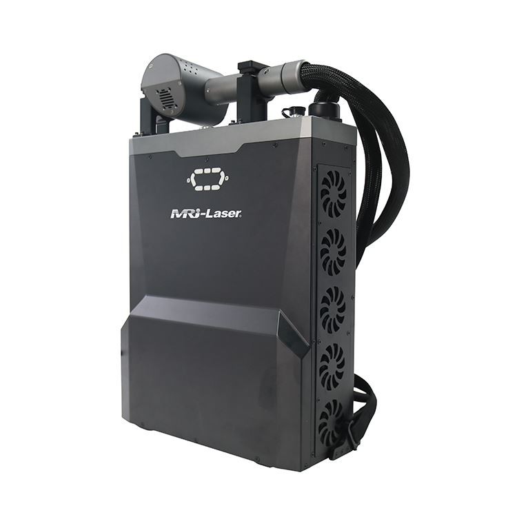 금속 표면 산화물 층 제거 배낭 100W 전기 타워 비치기를위한 레이저 청소 기계